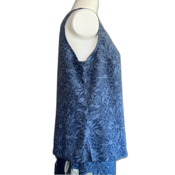 Tommy Bahama Silk Tank Top Blouse Blue M Medium - Picture 4 of 5